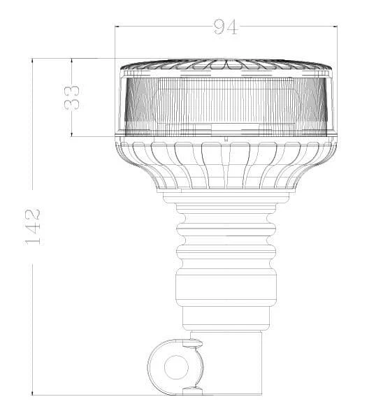 Pole Mounted Beacon - Micro Low Profile - Green - Image 2