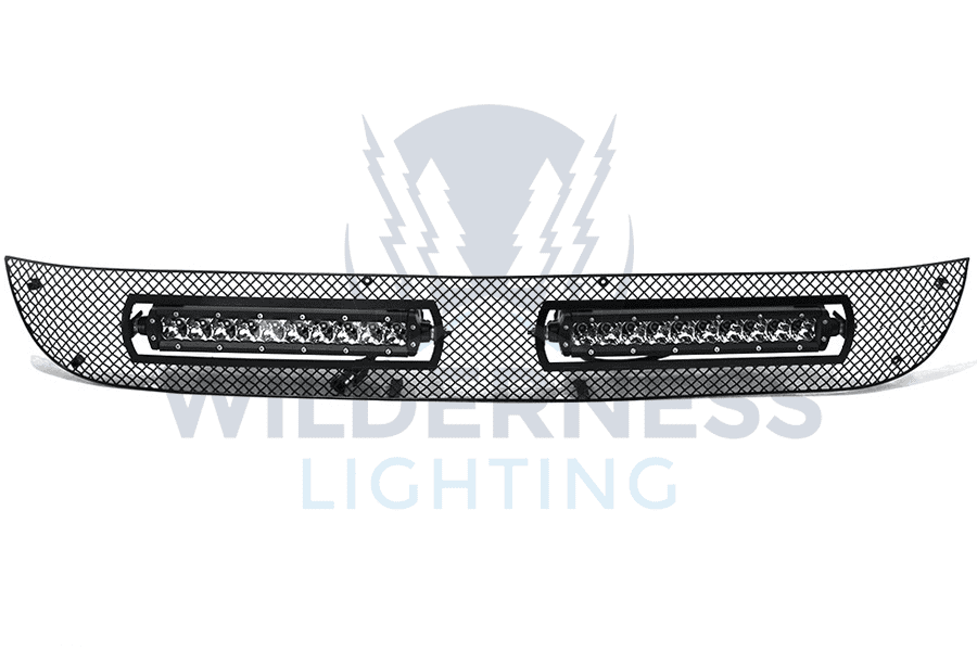 VW Amarok 10-16 Black Mesh Grille + 2 10in Solo Lights